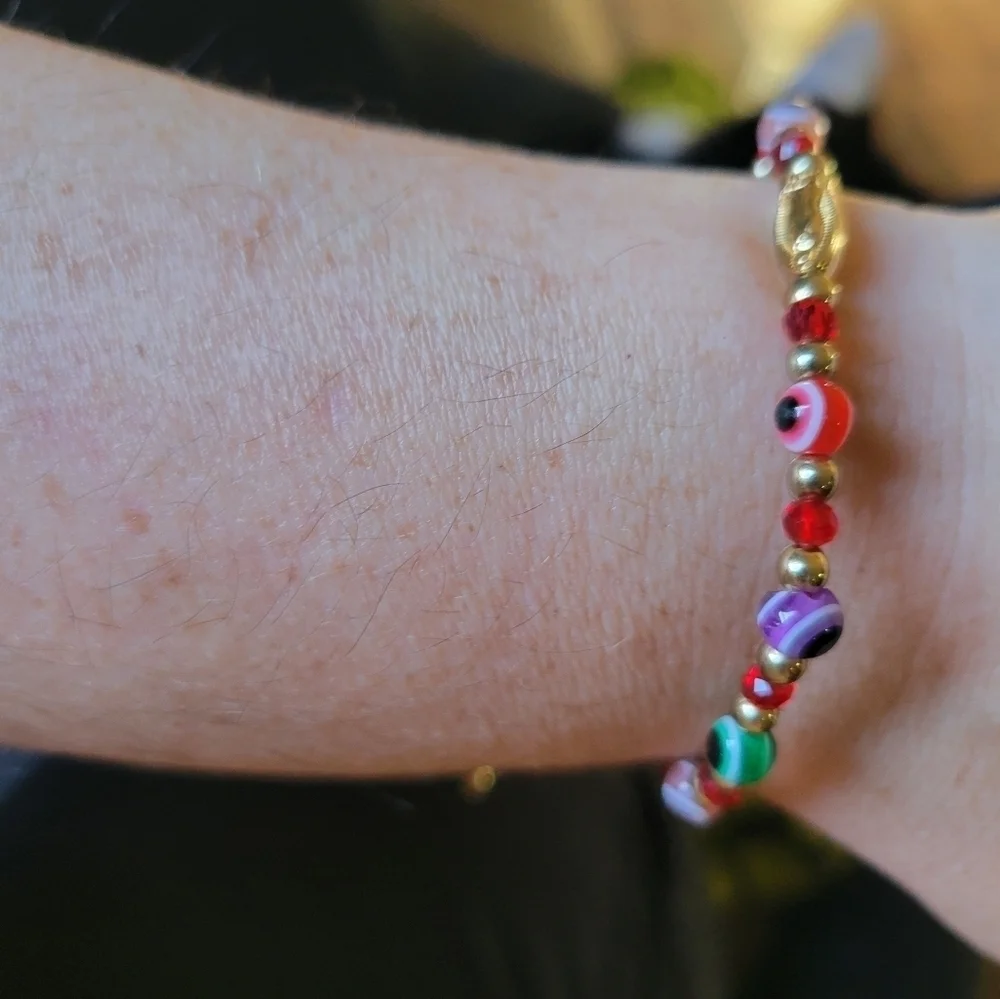 Adjustable Evil Eye Handmade Bracelet - Picture 4 of 9